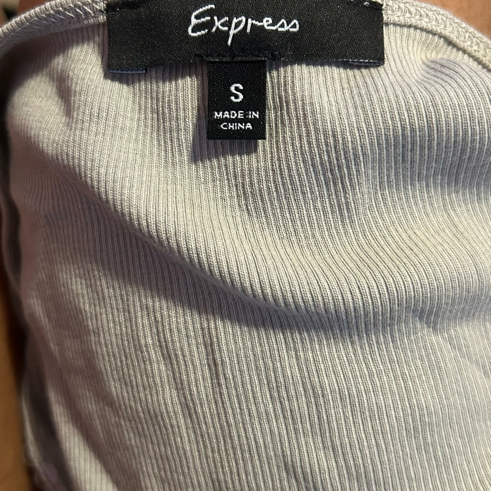Women's Express Tank Top Size S Gray Silver Sequin - Picture 6 of 6